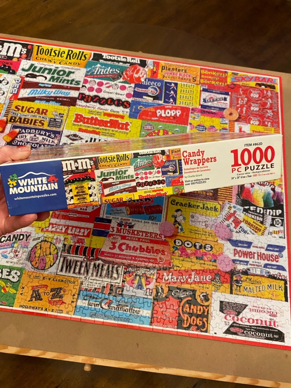 White Mountain • Candy Wrappers 1000 Jigsaw Piece Puzzle - Picture 5 of 5
